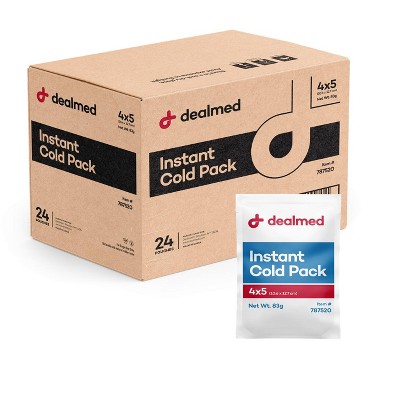 Dealmed Instant Cold Pack with Single Squeeze Activation (Case of 24 ...
