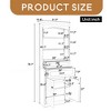 White Bathroom Storage Cabinet with Two Doors, Drawers, Adjustable Shelf & Three Open Shelves - Leovsnove - 3 of 4