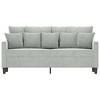 vidaXL Luxurious 2-Seater Sofa in Light Gray Velvet - Comfortable Thickly-Padded Seat with Sturdy Metal Frame and Modern Design - 2 of 4