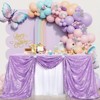 Wikineon Sequin Tablecloth 90x90inch Lilac Square Lavender Sequined Fabric Drapes Shiny Party Tablecloth Glitter Table Cloth Wedding Table Decorations - 2 of 4