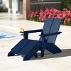 WestinTrends Riviera Outdoor HDPE Modern Adirondack Chair with Folding Patio Ottoman and Cup Holder - 2 of 4