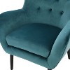 Dexmalle Comfy Soft Teal Velvet Sofa Chair,Indoor - 4 of 4