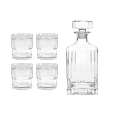 Fortessa Tableware Solutions 25.4oz and DOFs 9.85oz NoHo Clear Decanter Set Clear