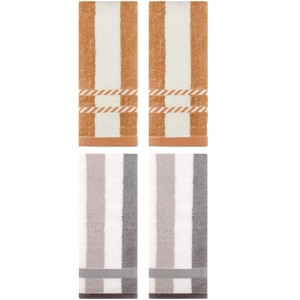 REGALWOVEN 4 Pcs Soft Comfortable Absorbent Striped Hand Towels - 1 of 4