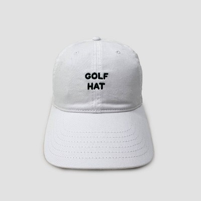 Mighty Fine White Dad Golf Hat - White