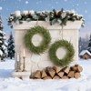 SEVOBAL Wreaths 36 inch Christmas Wreath, Artificial Norfolk Pine Wreath with Pine Cones and Realistic Branches for Door, Green, 36"*36"*5.9" - 3 of 4