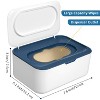 6 Pack Baby Wipes Dispenser with Lids, Refillable Container with Sealing Design for Bathroom and Nursery - 2 of 4