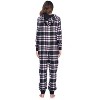 Ashford & Brooks Women's Flannel Hooded One Piece Pajama Union Jumpsuit - 4 of 4