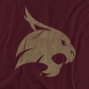 Men's Texas State University Official Distressed Primary Logo T-Shirt Maroon - 2 of 4