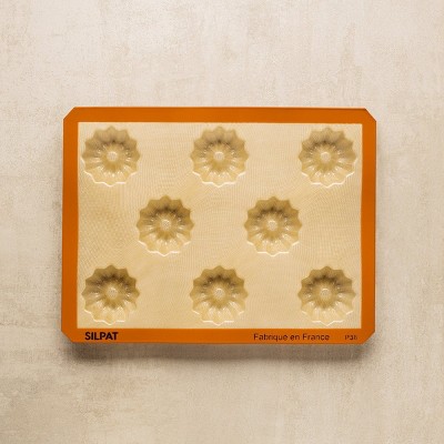 Silpat #1 Non-Stick Mold, Handcrafted in France Since 1965, Trusted by Chefs, Certified Food Safe (Perfect Mini Fluted Cake Mold)