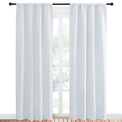 NICETOWN Blackout Curtains Rod Pocket Thermal Insulated Privacy Drapes (2 Panels)