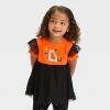 Toddler Girls' Halloween Short Sleeve Cat Set - Cat & Jack™ Orange - image 3 of 4