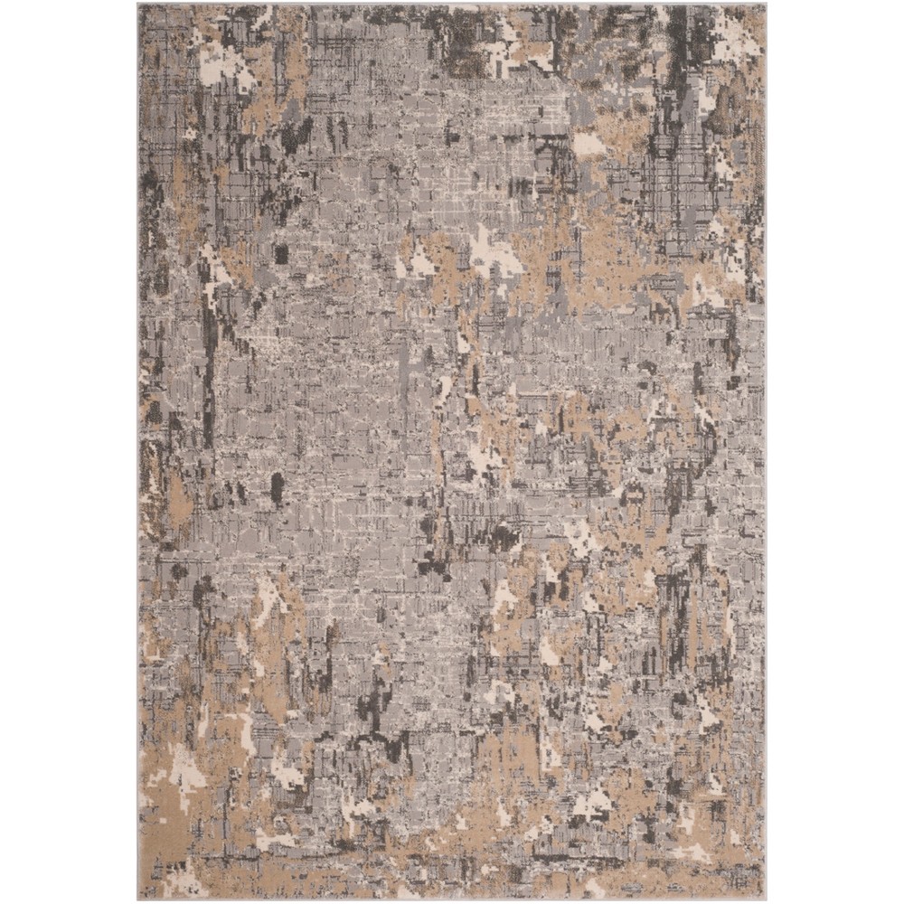 6'7inx9' Charity Solid Area Rug Gray - Safavieh