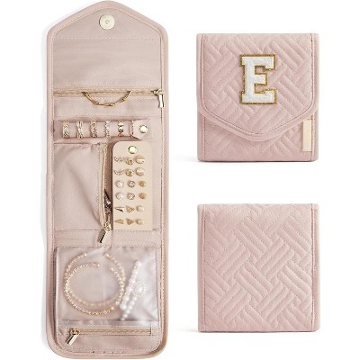 Travel Jewelry Organizer Case Foldable Small Jewelry Roll for Journey Rings, Necklaces, Earrings, Bracelets,Mini