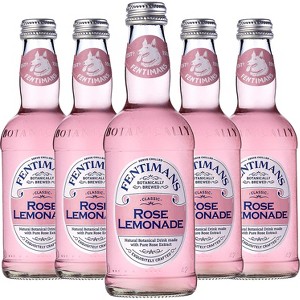 Fentimans Botanically Brewed Rose Lemonade Sparkling Soda, 5 Pack, 9.3 fl oz Bottles – Premium Craft Soda/Mixer for Cocktails & Refreshing Drinks - 1 of 4