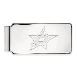 Black Bow Jewelry 14k White Gold Dallas Stars NHL Money Clip - 1 of 3