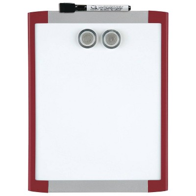 Quartet 8.5" x 11" Magnetic Dry Erase Board - Red Frame