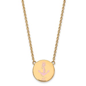 Black Bow Jewelry 14k Yellow Gold Plated Sterling Silver Delta Gamma Greek Life Necklace 18 Inch - 1 of 4