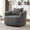 Vynxaria 360 Degree Swivel Accent Chair, Deep Seating, Pocket Spring Cushion, Ergonomic Armrests, Modern Minimalist Design - 3 of 4