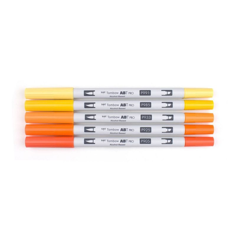 5ct ABT PRO Dual-Tip Alcohol Based Art Markers Orange Tones - Tombow, 3 of 7