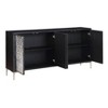 Treasure Trove Accents 4 Door Credenza Jetmore Black/Silver - 3 of 4