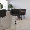 Merrick Lane Bucket Seat Bar and Dining Stool Modern Stool with 360 Swivel, Adjustable Height and Metal Footrest - image 2 of 4