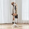 Solid Wood Coat Rack and Stand, Free Standing Hall Coat Tree with 10 Hooks for Hats, Bags, Purses, for Entryway, Hallway, Rubberwood - 2 of 4