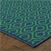Oriental Weavers Meridian 1634Q Navy/ Green Indoor/Outdoor Area Rug - 7'10" Round - 2 of 4