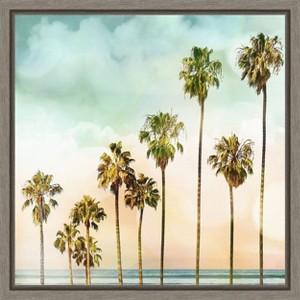 Amanti Art Beach Palms I by Devon Davis Canvas Wall Art Print Framed 16 x 16-in. - 1 of 4