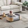 Pet Sofa,Luxury Dog Beds With Solid Wood Legs And Bent Wood Back,Dog Couch Bed,Affordable Dog Kennel,Unique Dog Beds-Cuddlewood - 2 of 4