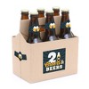 Big Dot of Happiness Cheers and Beers to 21 Years - 21st Birthday Party Decorations for Women and Men - 6 Beer Bottle Label Stickers and 1 Carrier - 2 of 4