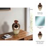 Glam Glass Decorative Jar with Resin Lid - Luxury Metallic Accent for Home, Office, Bedroom & Living Room - Bronze & Copper - 4 of 4