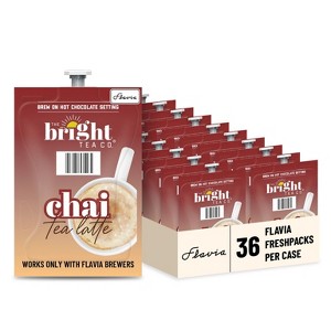 Flavia Bright Tea Co. Chai Tea Latte Freshpacks works only with Flavia Brewers (Case of 36 Freshpacks) - 1 of 4