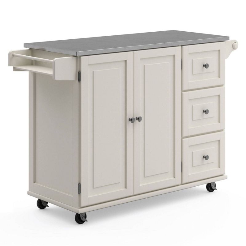 Large Dolly Madison Kitchen Cart with Stainless Steel Top - Homestyles, 1 of 23