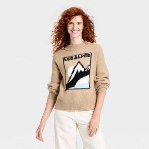 Women's Alpine Crewneck Pullover Sweater - Universal Thread™ - 1 of 3