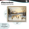 Stupell Industries Vintage Winter Ice Skaters Floating Frame Canvas Art - 4 of 4