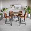 Jofran,Mid-Century Modern Faux Leather Upholstered Counter Height Barstool (Set of 2) - 2 of 4