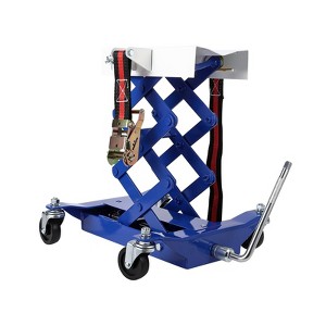 Low Profile Transmission Jack 450 LB Capacity,7-23in Lift Range,Auto Repair Lift Jack with Double Scissor Design,afety Locking Straps,4 Swivel Wheels - 1 of 4