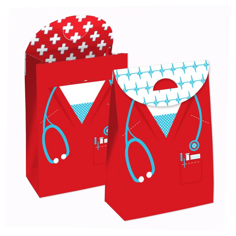 Big Dot of Happiness Nurse Graduation - Medical Nursing Graduation Gift Favor Bags - Party Goodie Boxes - Set of 12, 1 of 9