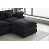 NicBex Couches for Living Room Corner Sleeper Sofa Comfy Corduroy Upholstered L-Shaped Deep Seat Sofa Couch with 6 Cushions Pillows - 3 of 4
