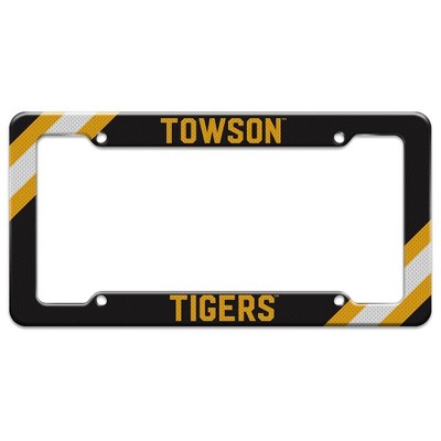 Towson Tigers Corner Stripes License Plate Tag Frame