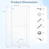 Costway 59"/67.5" Extra Tall Pet Gate with 30.5”-41” Width & 2 Extension Kits 1.37” Gap - 3 of 4