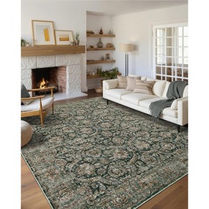 Washable Vintage Rug – Non-Slip, Distressed Area Rug for Living Room, Bedroom, Office - 1 of 4