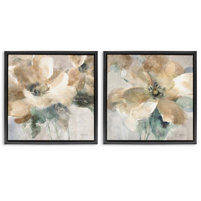 Stupell Industries Abstract Beige Flowers, 25" x 25"