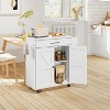MaseiKar Kitchen Island with Power Outlet, Kitchen Storage Island with Large Worktop, Rolling Kitchen Island Cart on Wheels, for Kitchen - 3 of 4