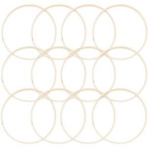 Bright Creations 12 Pack Bamboo Rings for Arts and Crafts, Macrame, and Dreamcatchers (9 in) - 1 of 4