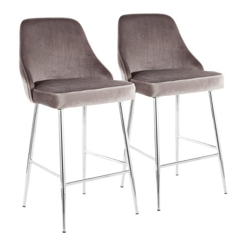 Toucanet modern velvet discount barstools