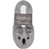Elanze Designs Koala Grey Women's Animal Cozy Plush Lined Non Slip Fuzzy Slipper - Large - 3 of 4