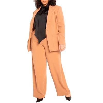 Eloquii Women's Plus Size The 365 Suit Crop Flare Leg Trouser - 14