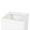 LuxenHome White Waves 14.2" Square MgO Planter, Indoor and Outdoor - 3 of 4